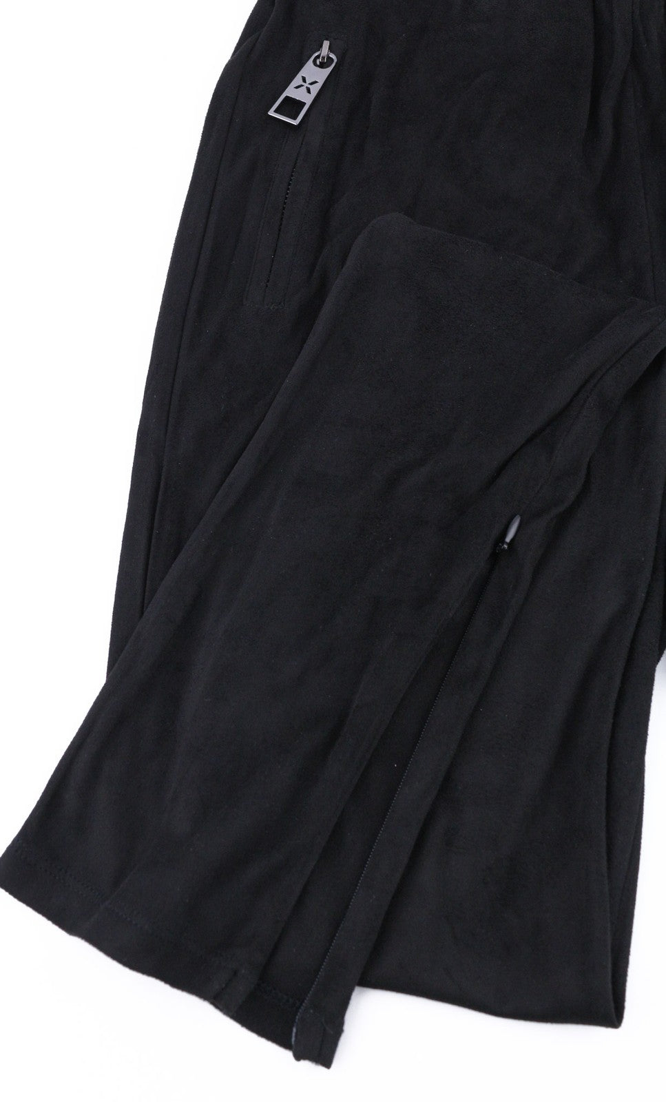 JOHN RICHMOND Women's Leggings S Black Zip Leg Pocketed High Waist Logo