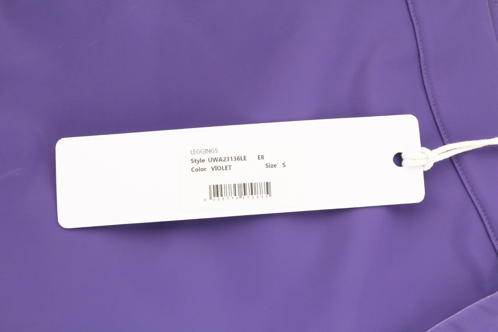 JOHN RICHMOND Women's Leggings S Violet Stretch Fit Pleated Back High Waist