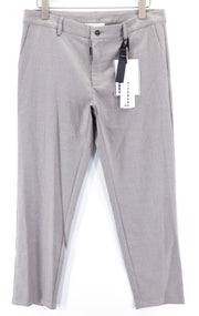 JOHN RICHMOND vyriškos kelnės M pilkos melanžo spalvos, priglundančios, su užtraukiamomis kišenėmis, laisvalaikio logotipu 