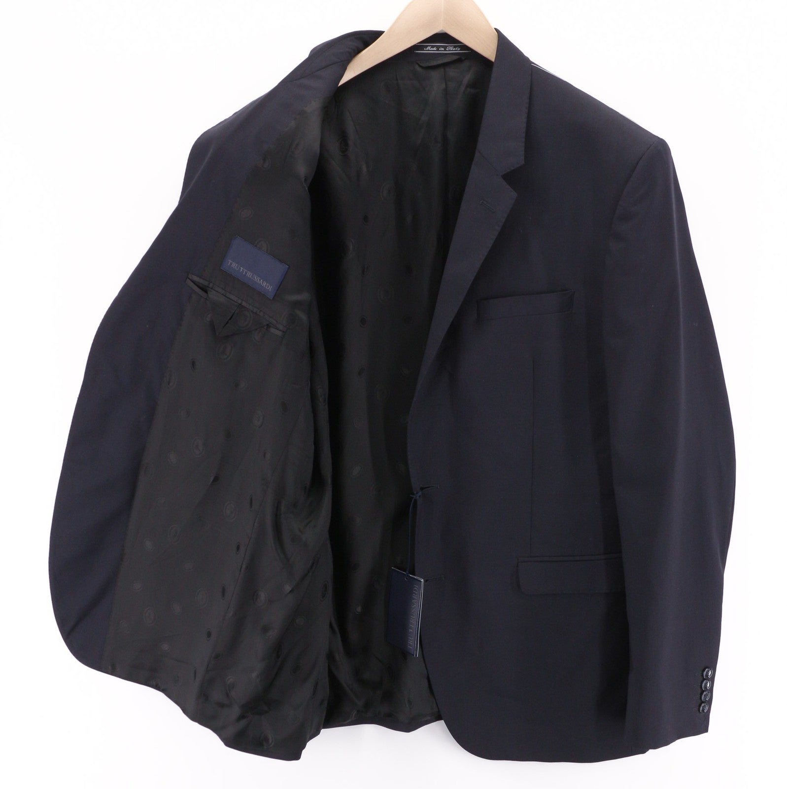 TRUSSARDI Men's Suit ~3XL Green Wool Single Breasted Double Vent Formal 2Pc