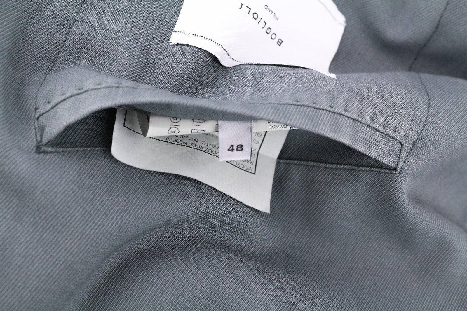 BOGLIOLI vyriškas švarkas EU48 UK38 mėlynas vilnonis švarkas su įpjova atvarte be pamušalo, dviguba skeltukais RRP946 