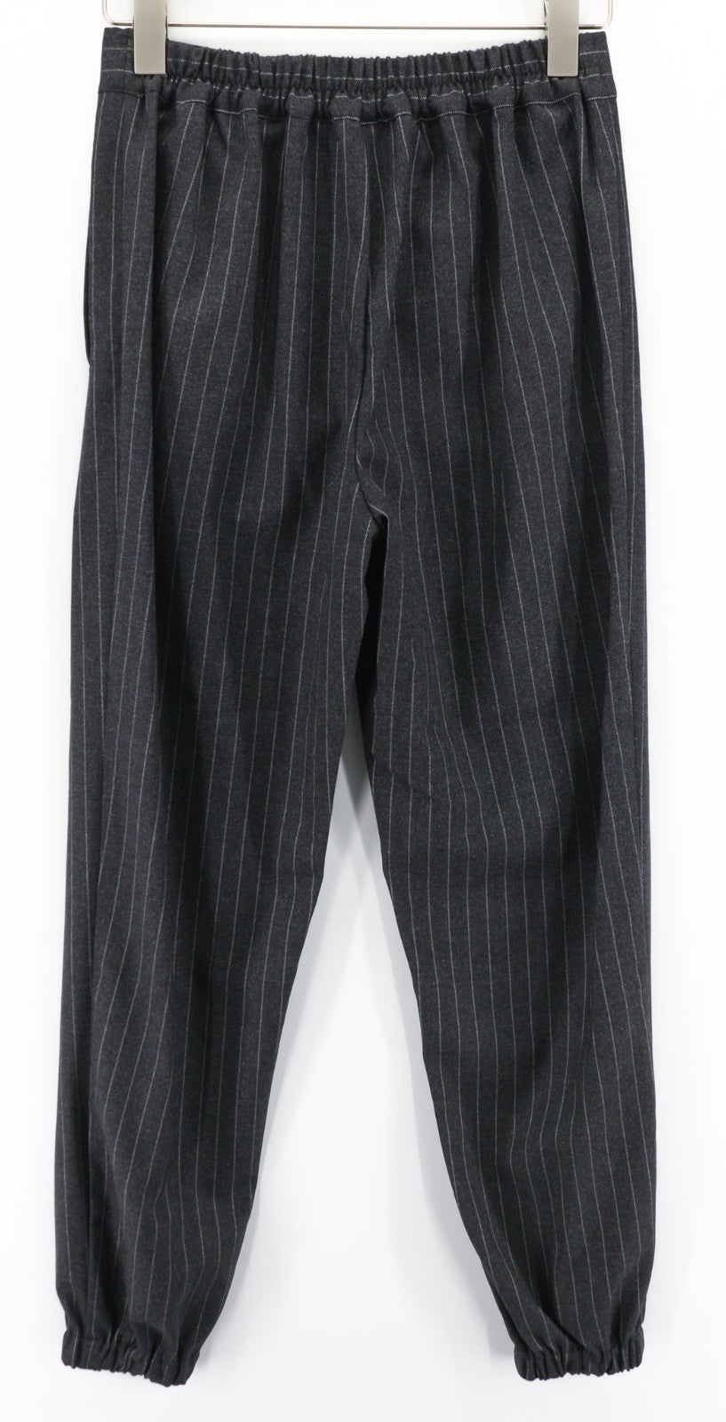 JOHN RICHMOND moteriškas kostiumas S, juodas melanžas, dryžuotas, vieneilis, dviejų dalių 