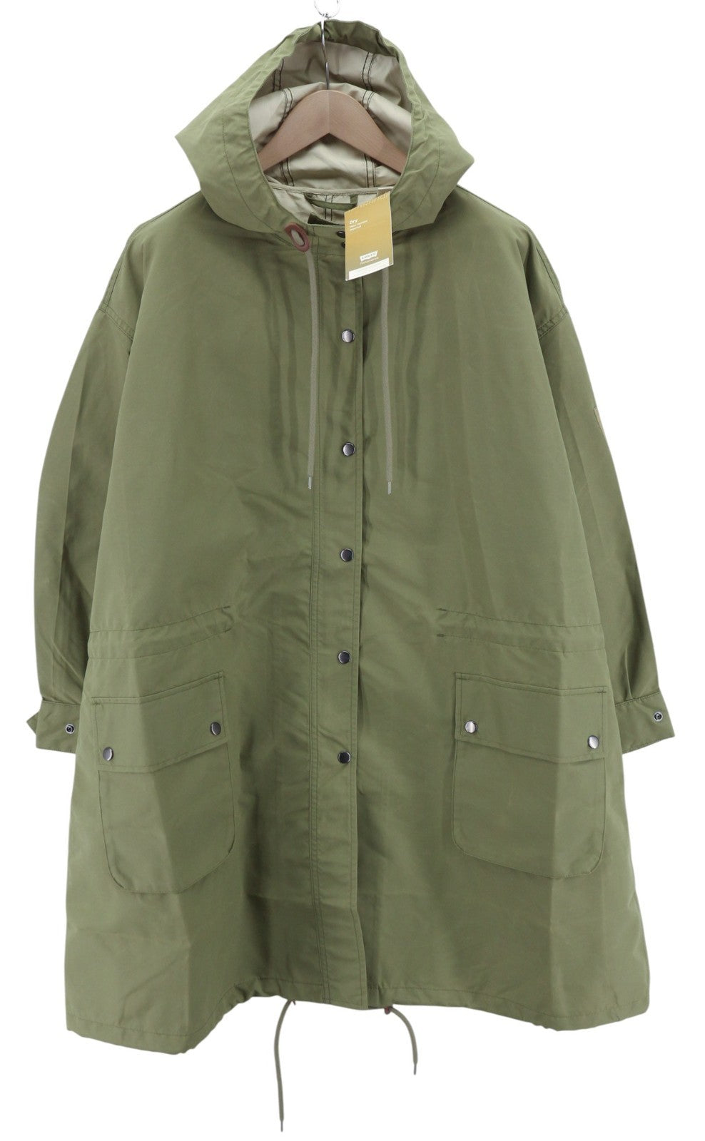 LEVI'S vyriška striukė M vidutinio ilgio, vandeniui atspari, gobtuvu, mėlyna, raišteliu surišama striukė 