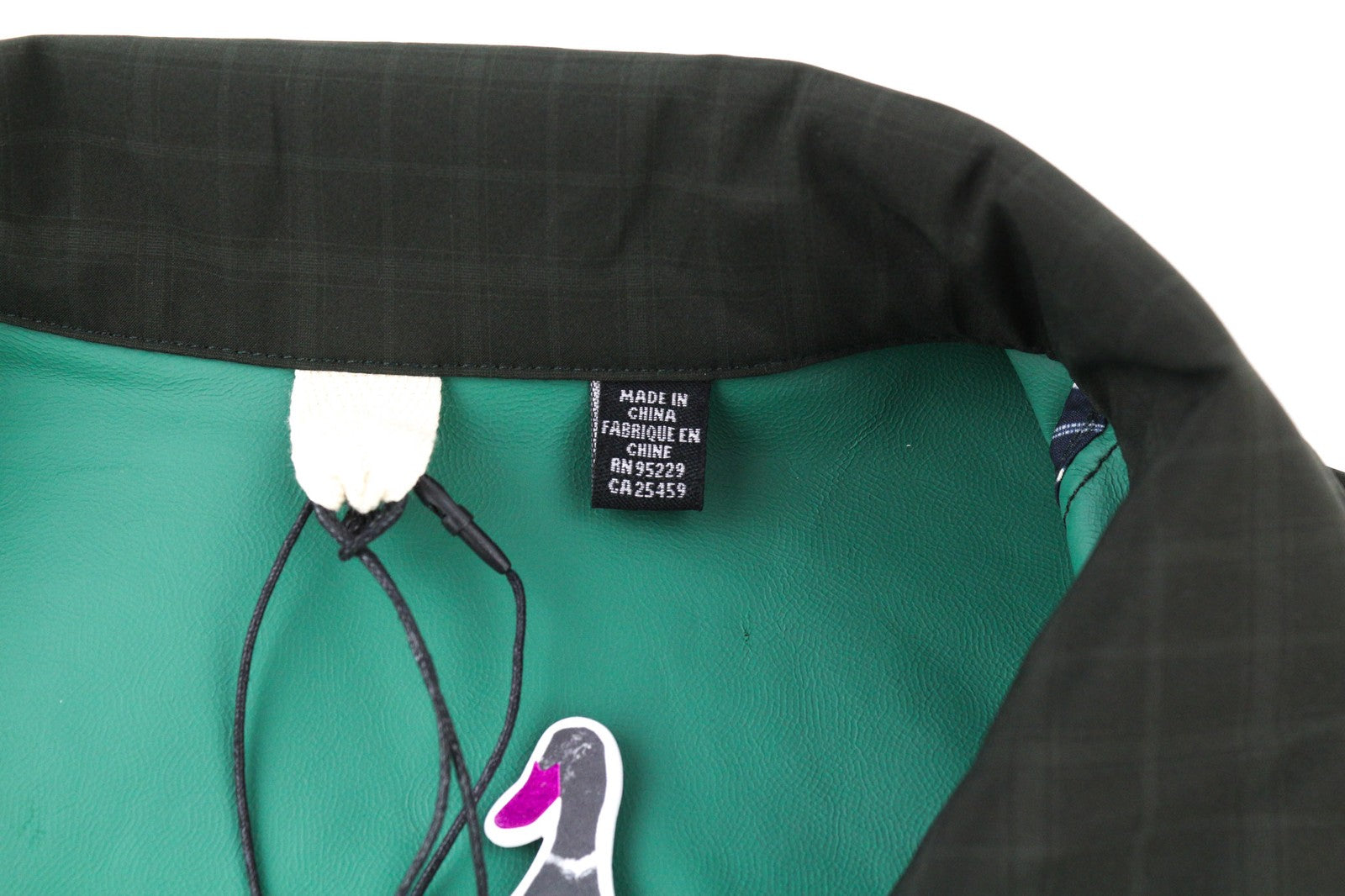 TED BAKER MMP Dafen vyriška striukė ~L juoda anorakas su raišteliu languota aukšta apykakle 