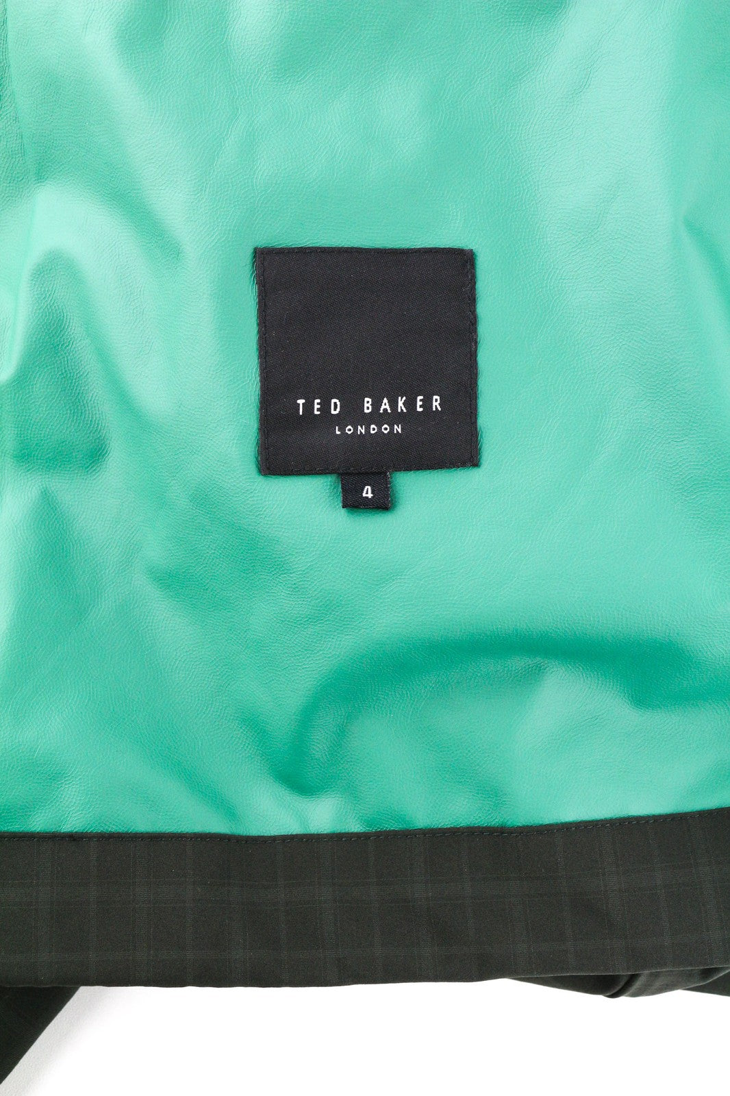 TED BAKER MMP Dafen vyriška striukė ~L juoda anorakas su raišteliu languota aukšta apykakle 