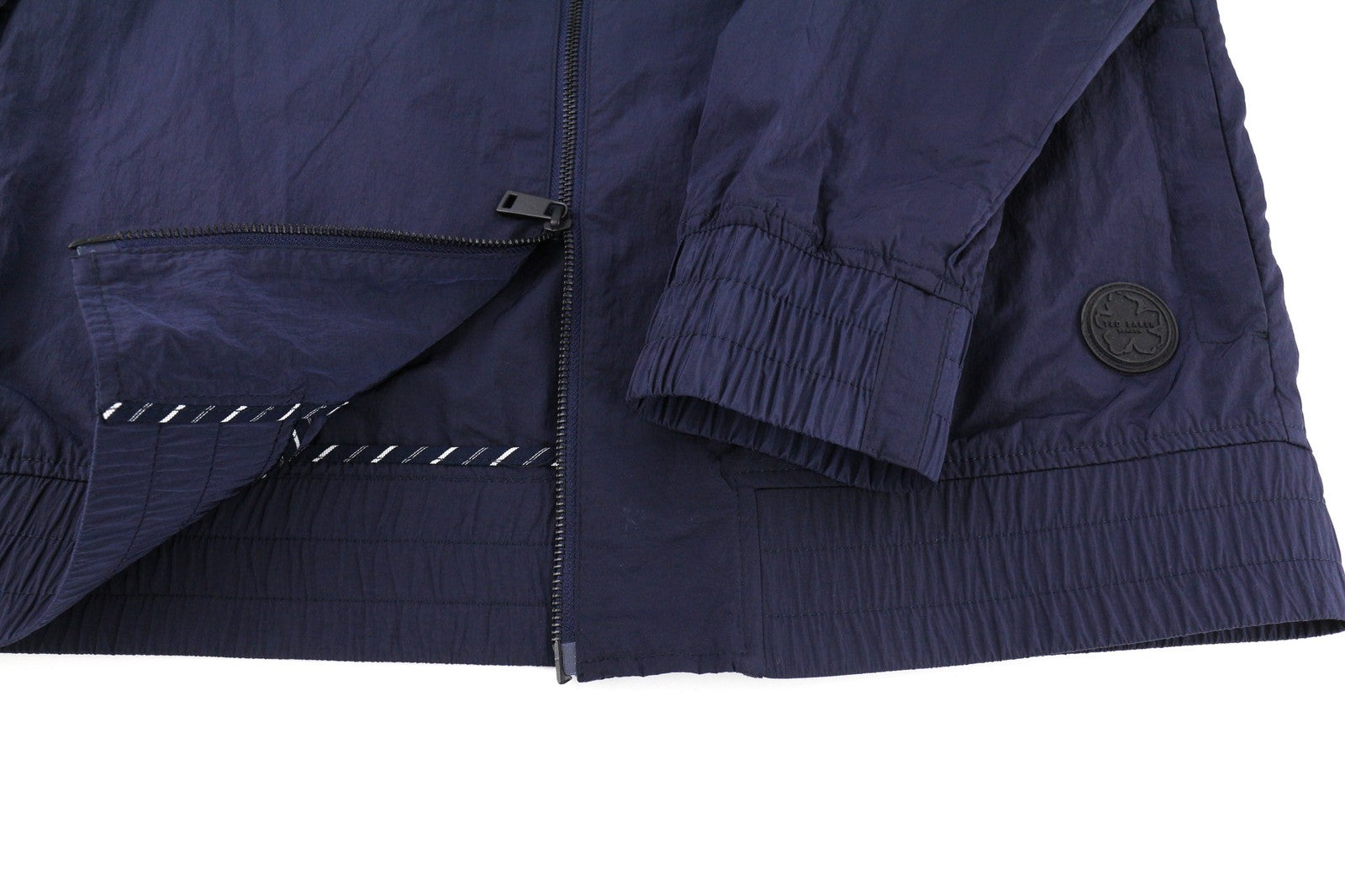 TED BAKER MMO Balta vyriška striukė ~L tamsiai mėlyna lengva užtrauktuku aukšta apykakle 