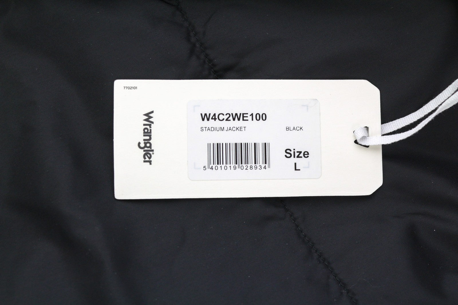 WRANGLER Stadium vyriška striukė L, juoda, izoliuota, su polo apykakle ir sagomis, pamušalu 