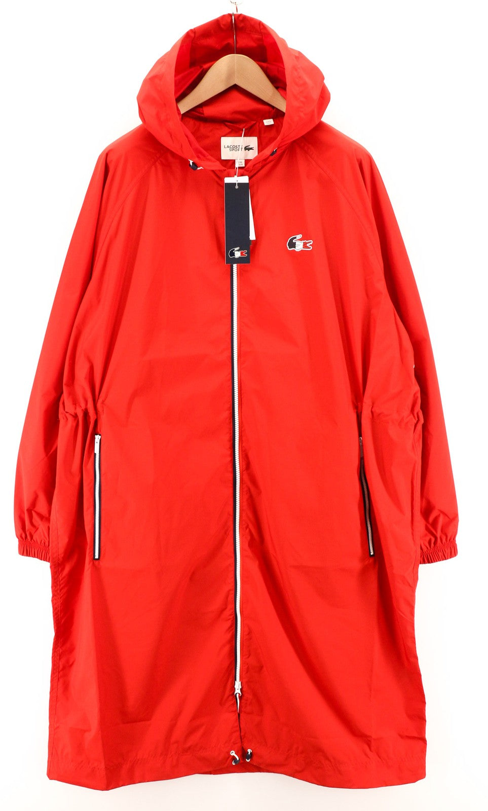 LACOSTE Sport vyriška striukė L/XL lengva, vidutinio ilgio, su gobtuvu, vandeniui atspari 