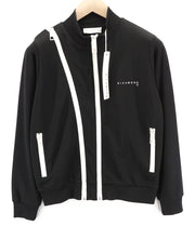 RICHMOND moteriškas džemperis su užtrauktuku ir juodu tinklelio raštu, aukšta apykakle ir kišenėmis. S dydžio. 