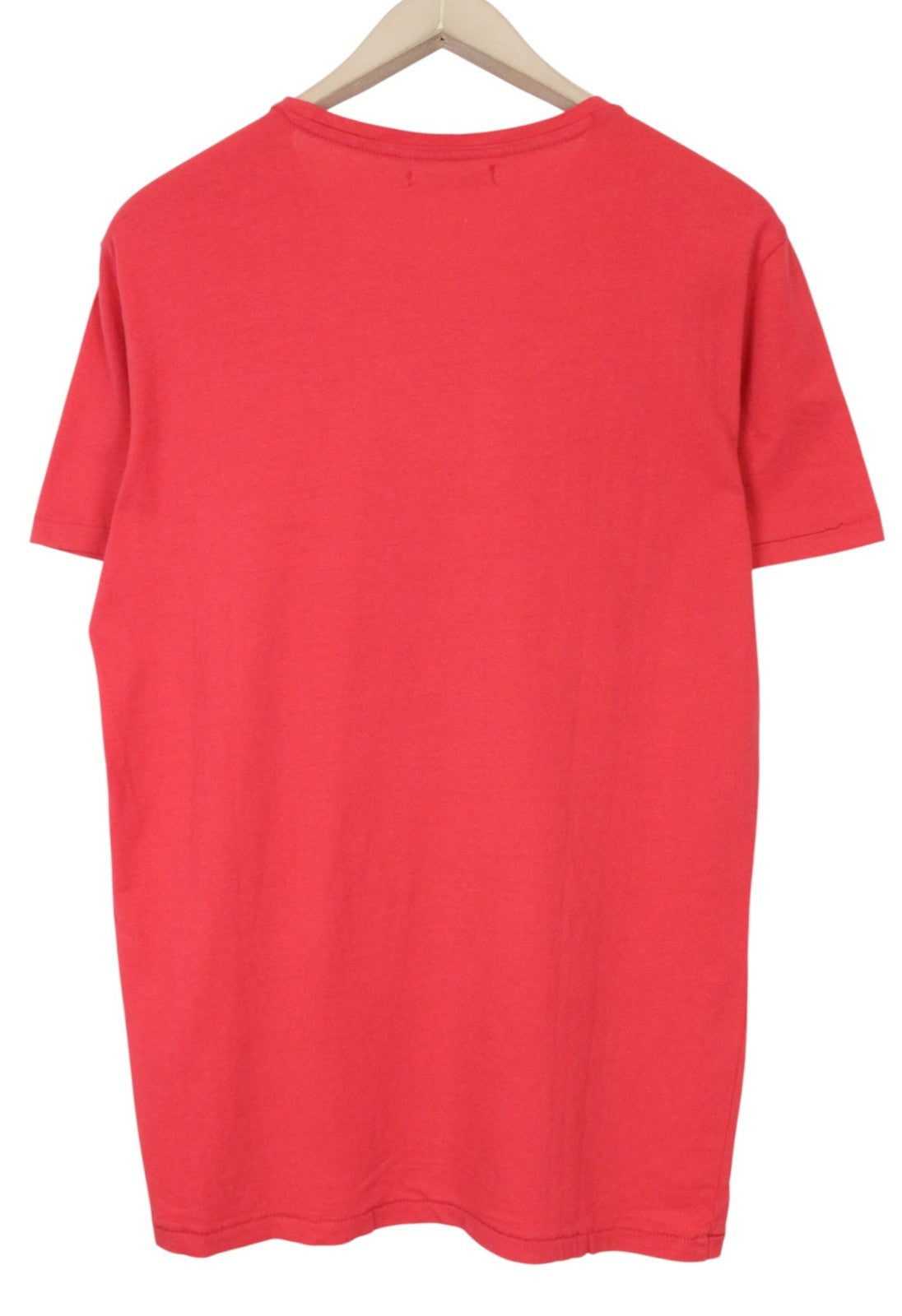 GAUDI JEANS M Men T-Shirt Red Short Sleeve Casual Pure Cotton Pullover