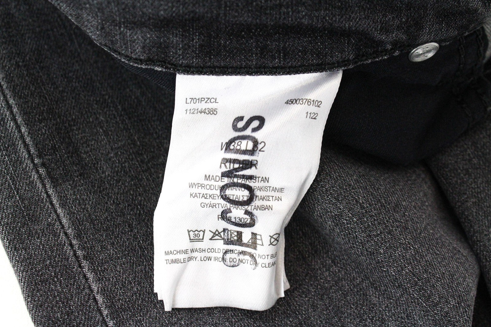 LEE Rider Men's W38/L32 Grey Stretch Jeans Slim Fit Faded Finish