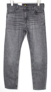 LEE Rider Men's W38/L32 Slim Stretch Grey Faded Wash 5-Pocket Jeans