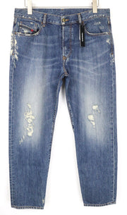 DIESEL Marhky 084XD Men's Slim Jeans W34/L32 Skinny Ripped Stretch Denim Blue