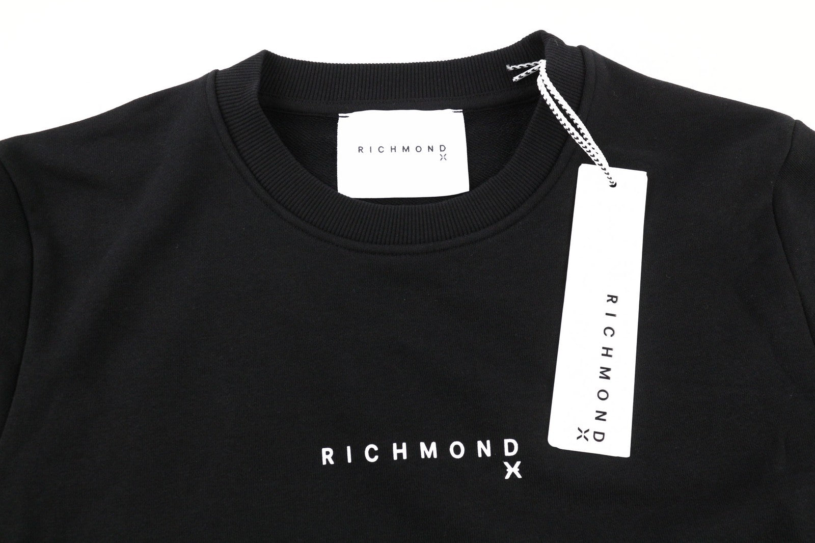 RICHMOND Men's Sweatshirt S Black Crew Pullover Casual Logo Everyday Wear