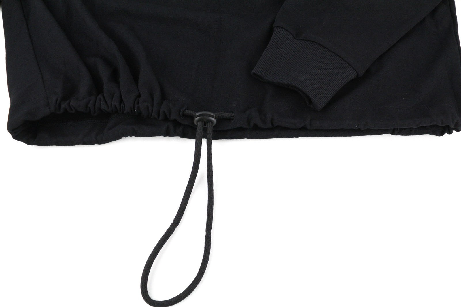 JOHN RICHMOND Women's Sweatshirt S Cropped Stripe Black Logo Drawstring Hem