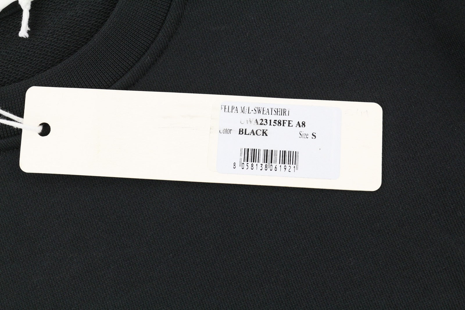 RICHMOND Women's Sweatshirt S Black Logo Patch Crew Pullover Cotton Top