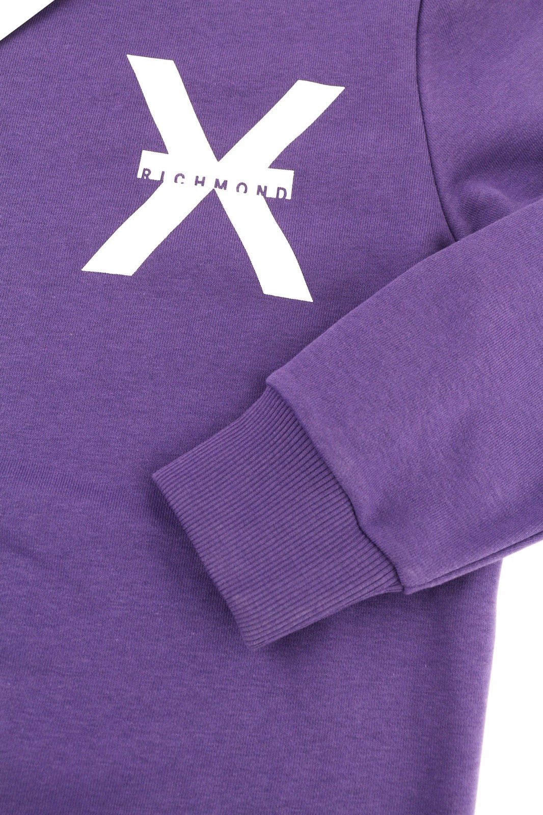 RICHMOND Women's Sweatshirt S Violet Crewneck Logo Pullover Loose Everyday