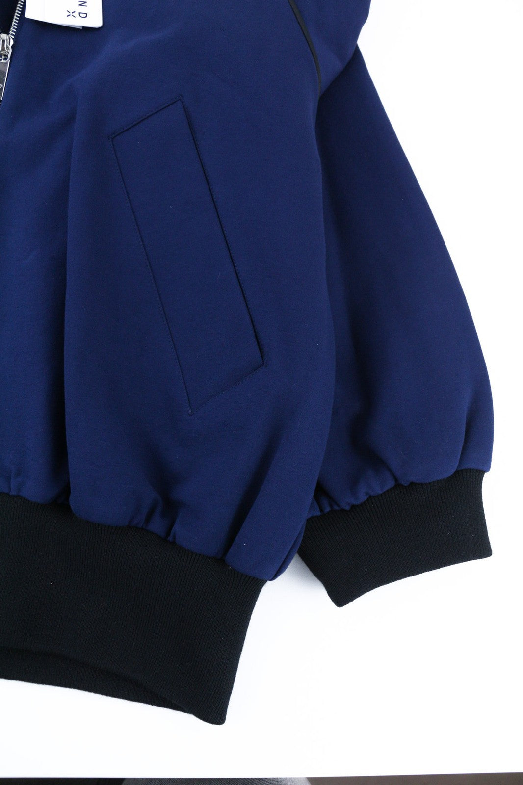 JOHN RICHMOND Women's Sweatshirt S Mid Blue Zip Logo Bomber Lightweight