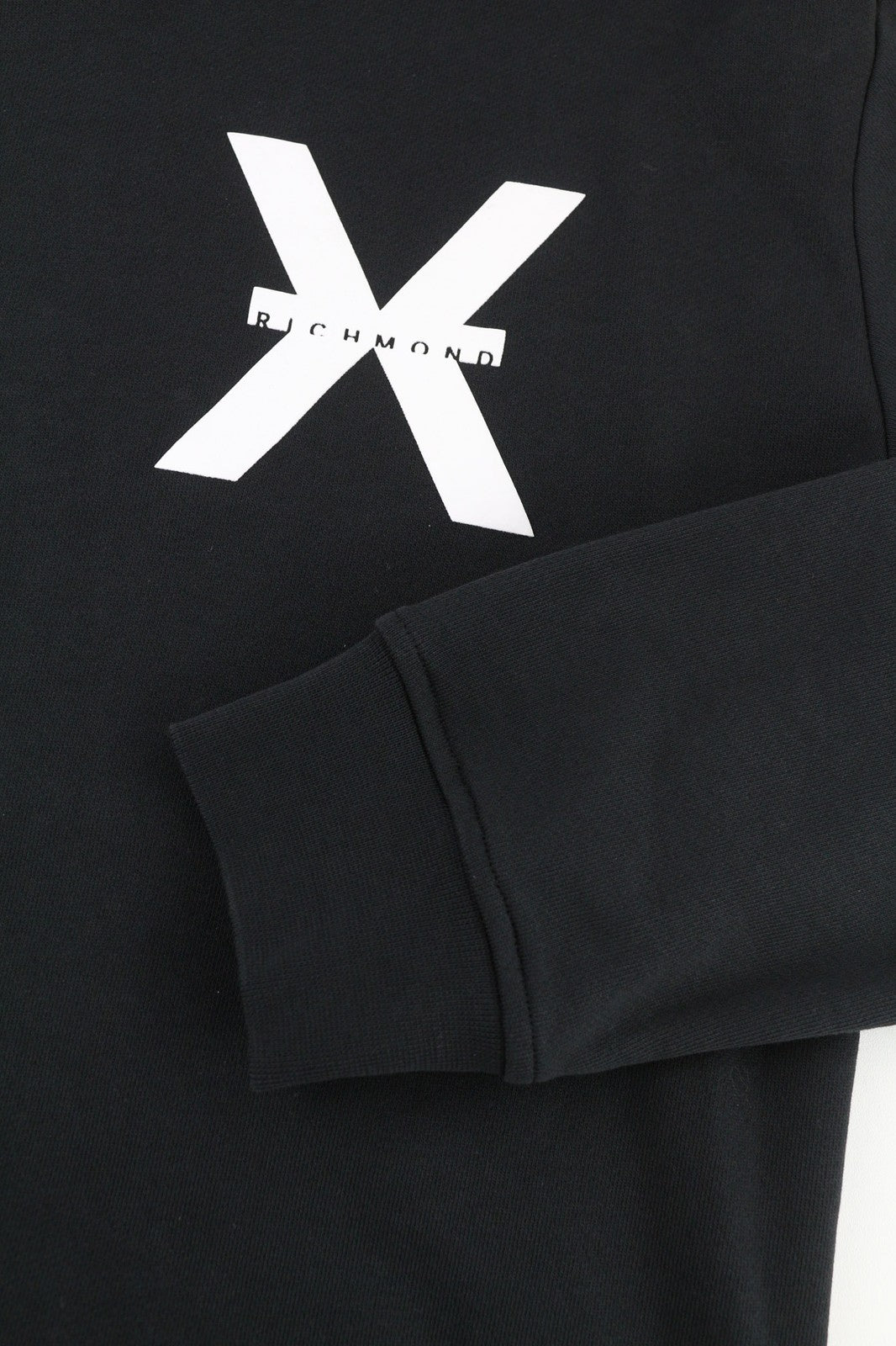 RICHMOND Men's Hoodie M Black Pullover Hooded Drawstring Logo Casual Wear