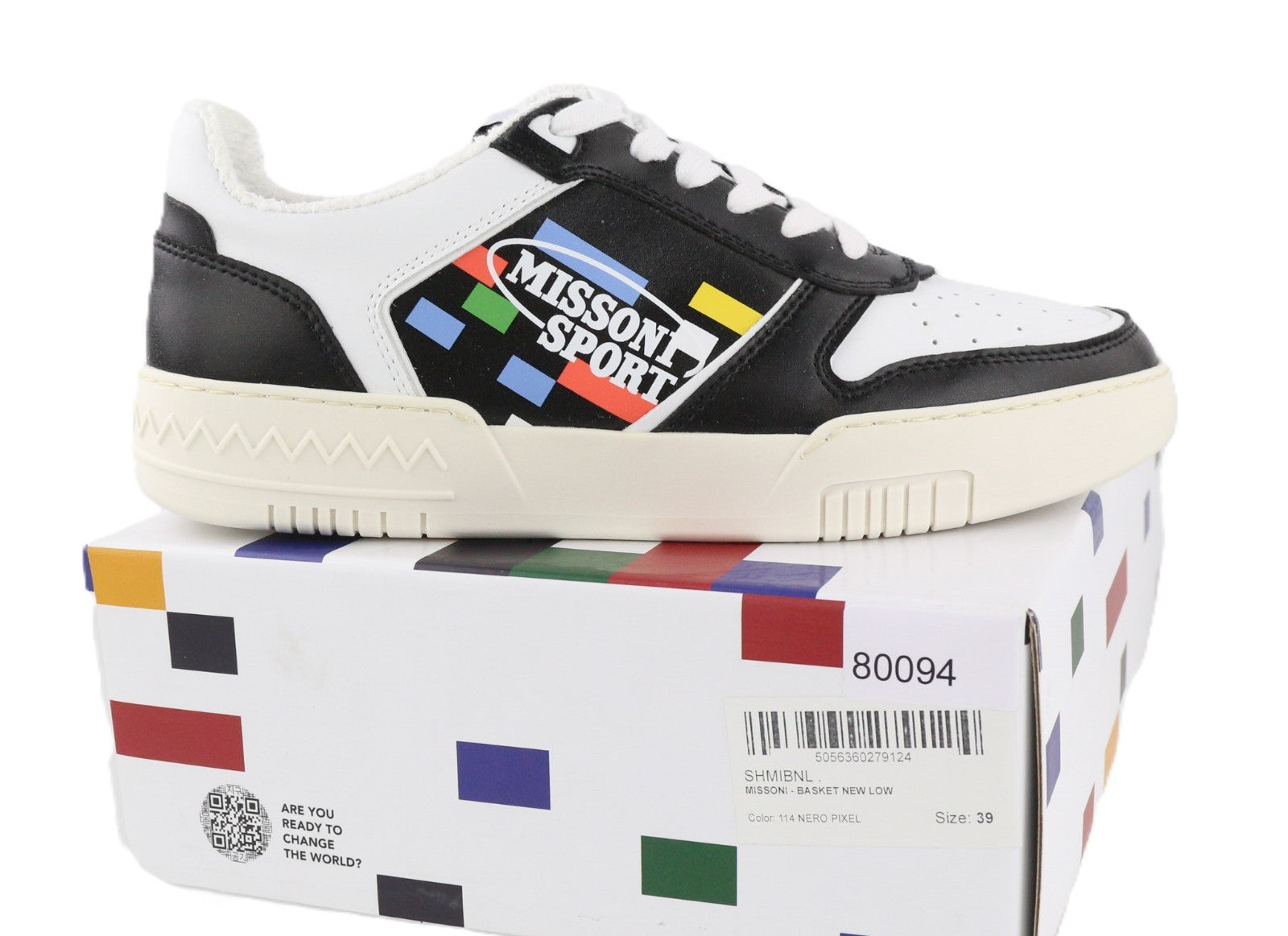 ACBC X MISSONI SHMIBNL Unisex sportbačiai su juodomis detalėmis, klasikiniai, žemakulniai 