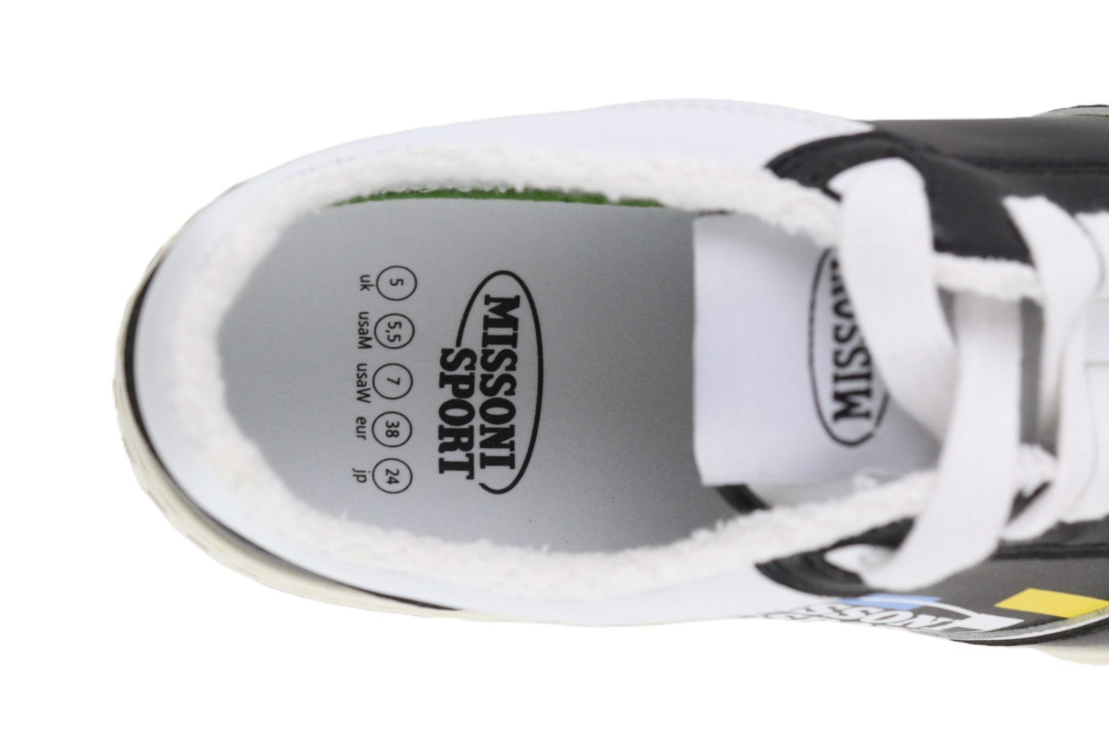 ACBC X MISSONI SHMIBNL Unisex sportbačiai su krepšeliu, 38 dydžio, juodi, sportinio stiliaus. 