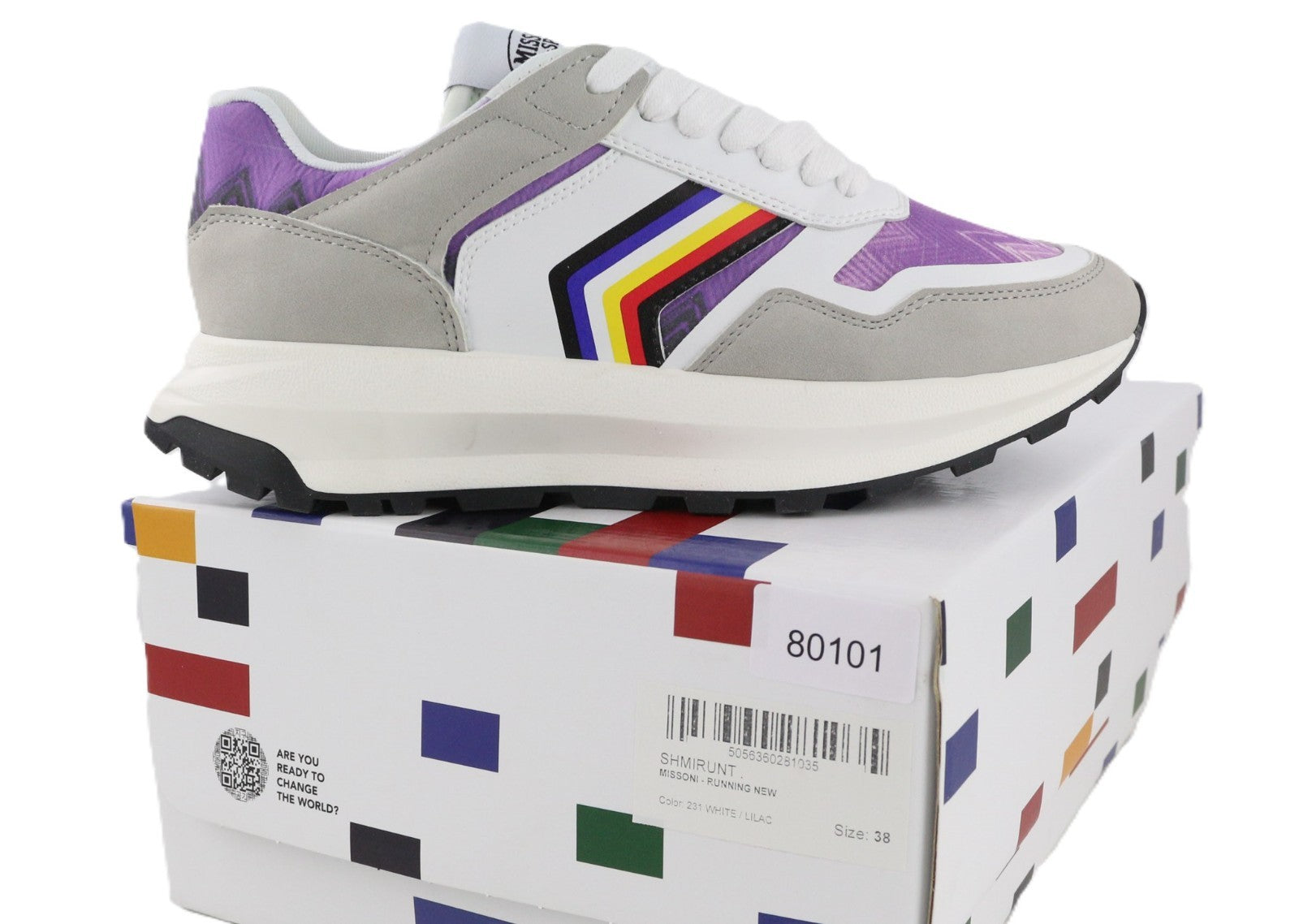 ACBC X MISSONI SHMIRUNT bėgimo unisex sportbačiai su ekologiškais raštais, žemakulniai 