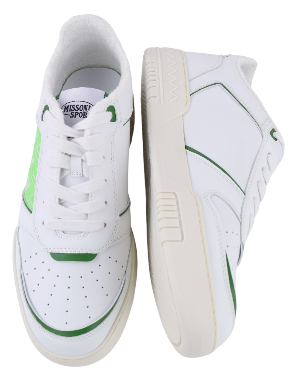 ACBC X MISSONI SHMIBNL Unisex sportbačiai su žaliomis detalėmis, žemakulniai sportiniai 