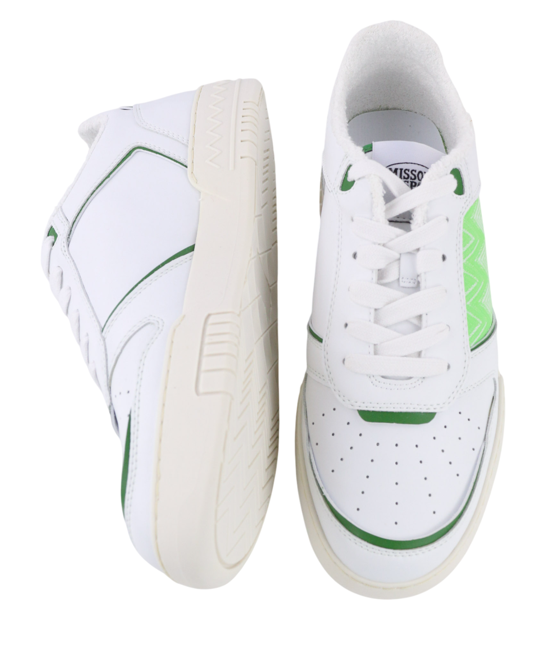 ACBC X MISSONI SHMIBNL Unisex sportbačiai su žaliomis detalėmis, žemakulniai sportiniai 