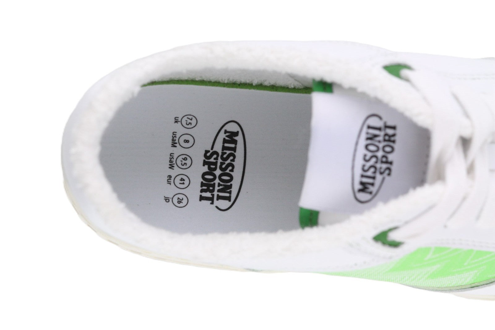 ACBC X MISSONI SHMIBNL Unisex sportbačiai su žaliomis detalėmis, žemakulniai sportiniai 