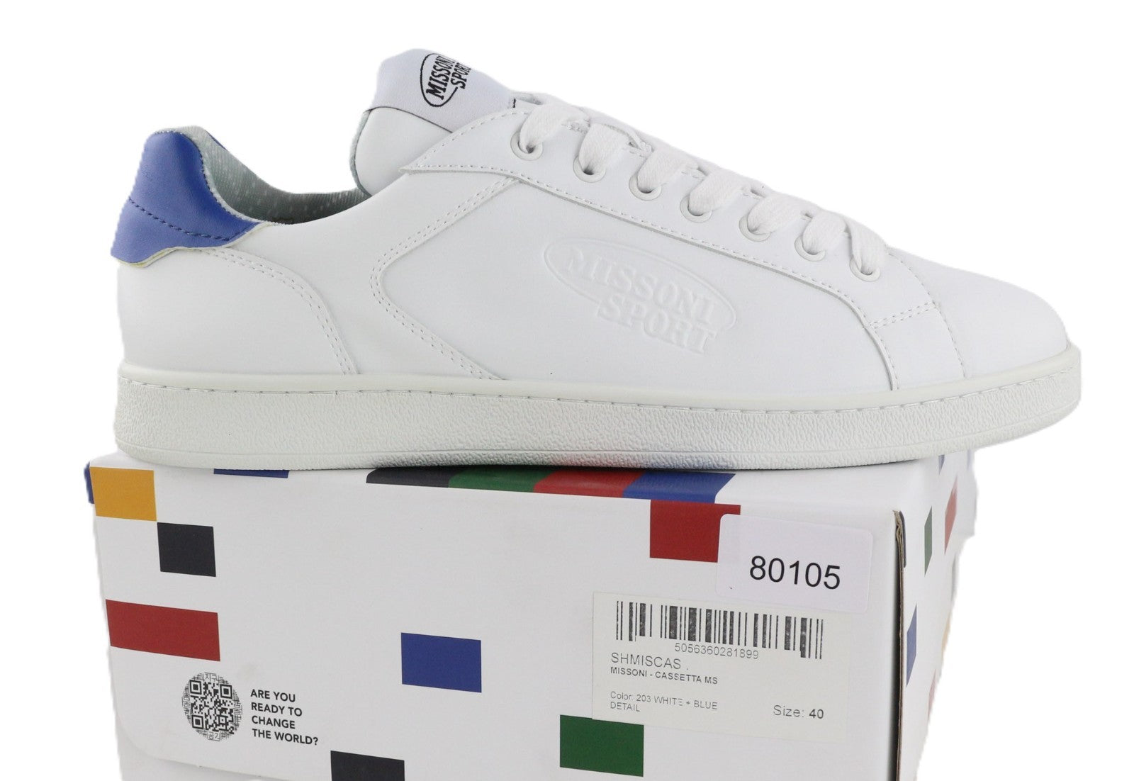 ACBC X MISSONI SHMISCAS Cassetta MS Unisex sportbačiai EU40 baltai mėlyni sportbačiai 