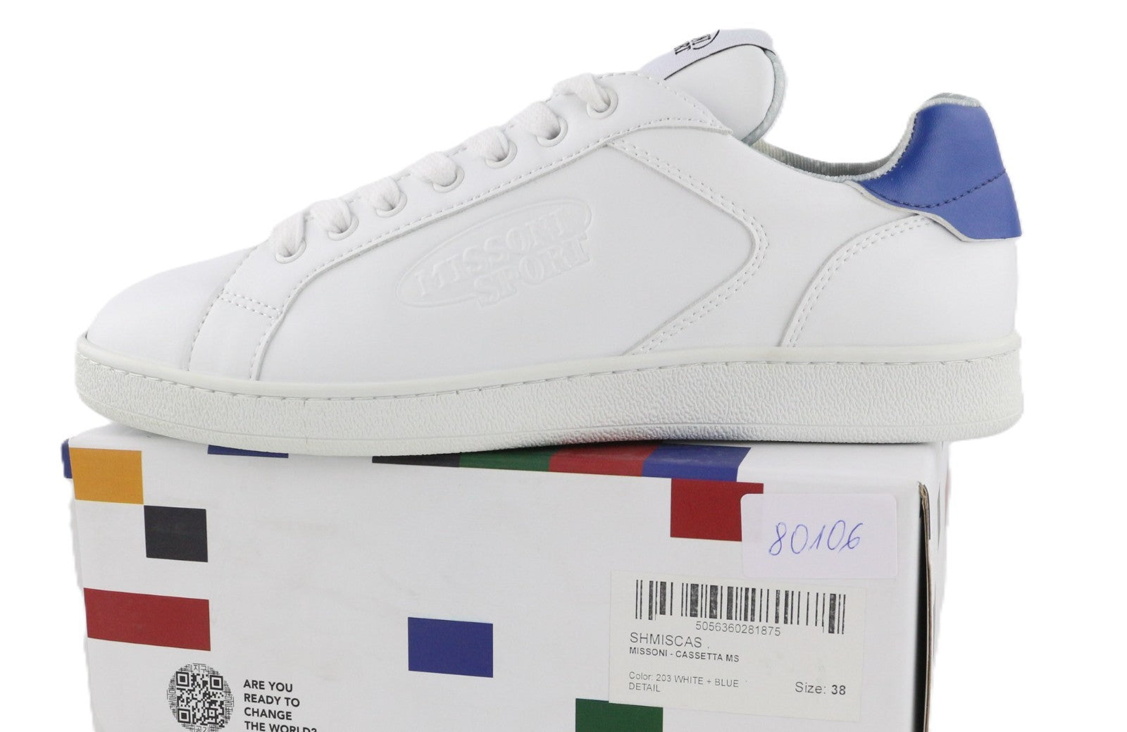 ACBC X MISSONI SHMISCAS Cassetta MS Unisex sportbačiai EU38 baltai mėlyna sportbačiai 