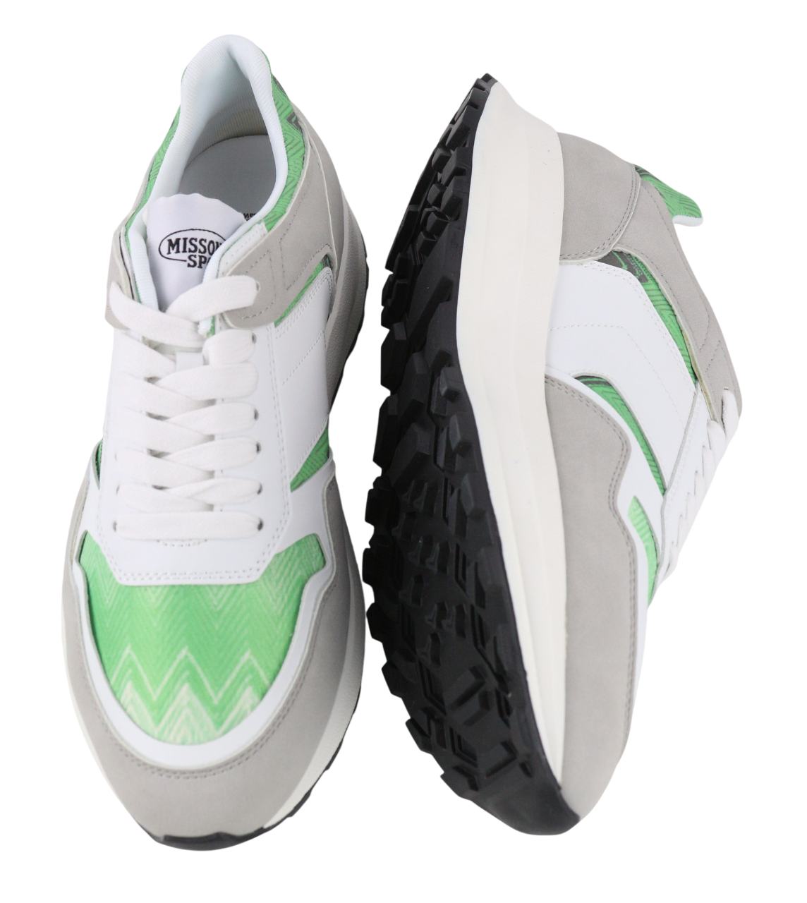 ACBC X MISSONI SHMIRUNT bėgimo unisex sportbačiai su žaliomis detalėmis, 40 € 