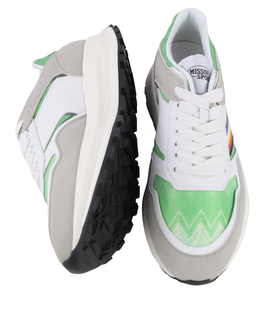 ACBC X MISSONI SHMIRUNT bėgimo unisex sportbačiai su žaliomis detalėmis, 40 € 