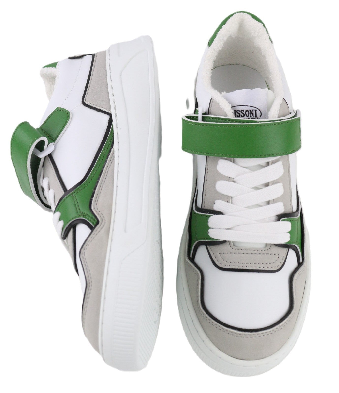 ACBC X MISSONI SHMISTEN teniso unisex sportbačiai EU41 su dirželiu, balti dizainerio 