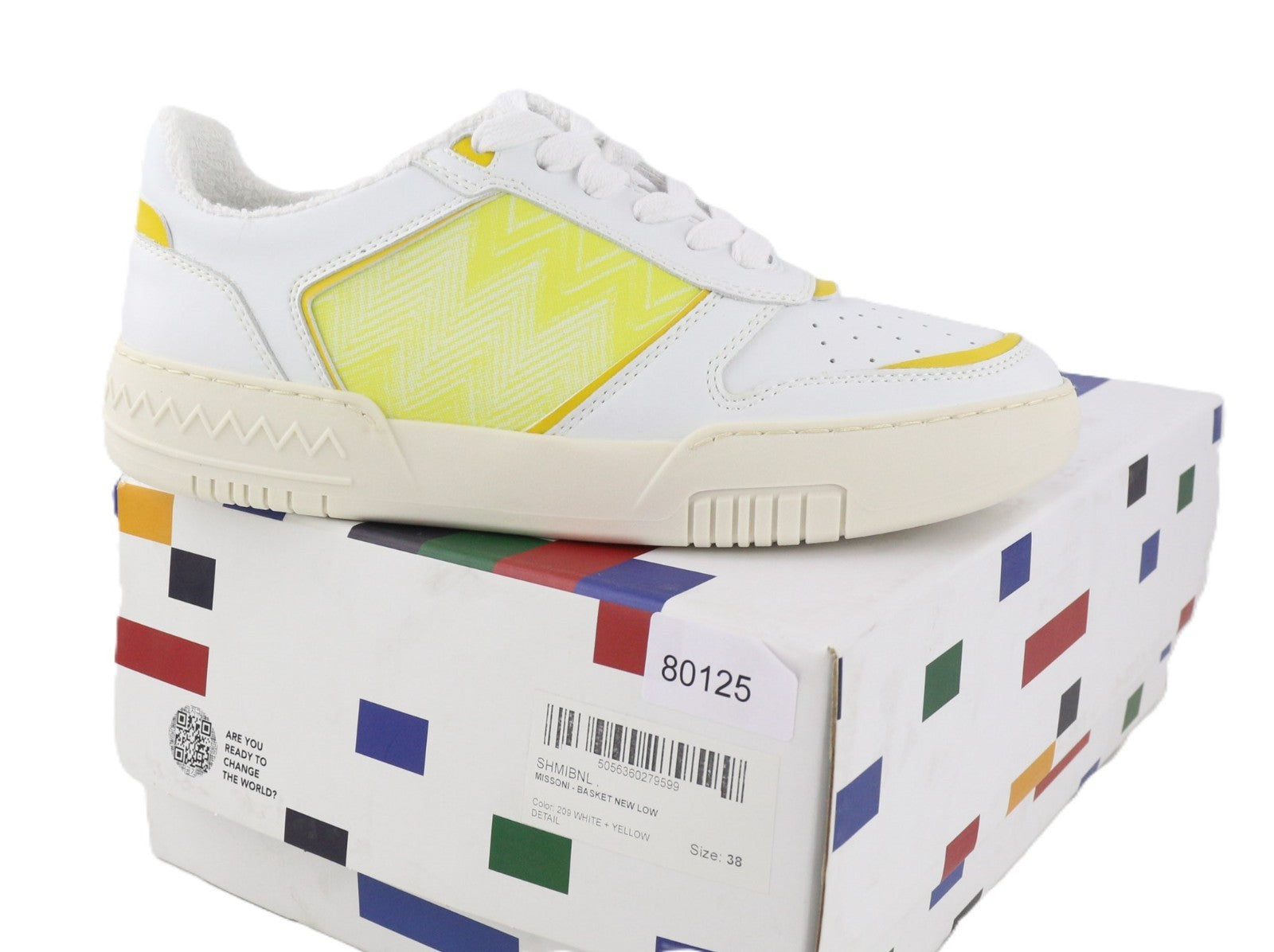 ACBC X MISSONI SHMIBNL Unisex sportbačiai, žemakulniai, 38 dydžio, dengto audinio, su krepšeliu. 