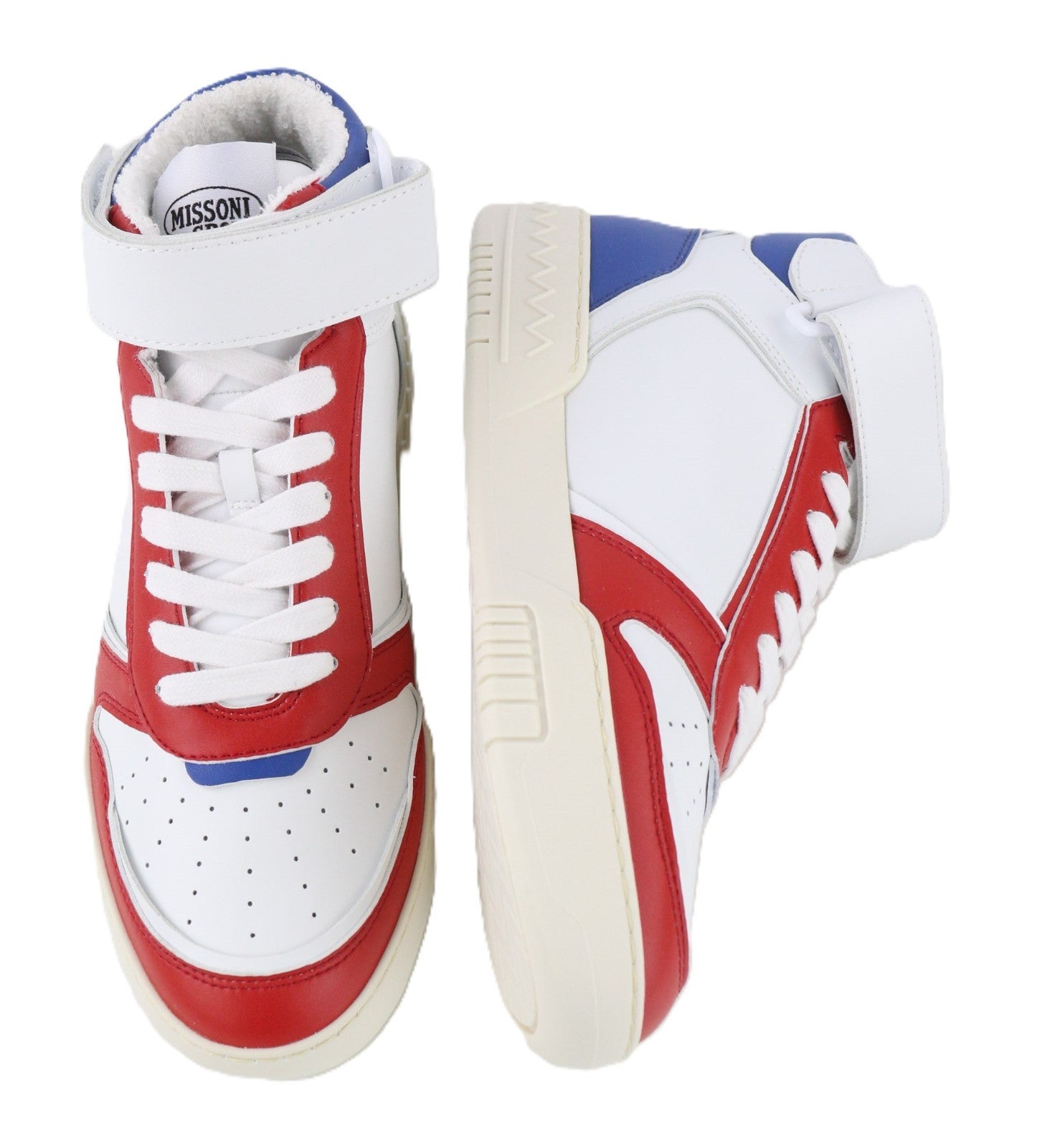 ACBC X MISSONI SHMIBNH unisex sportbačiai su aukštais krepšeliais, EU45, dviejų spalvų, apvali nosis 