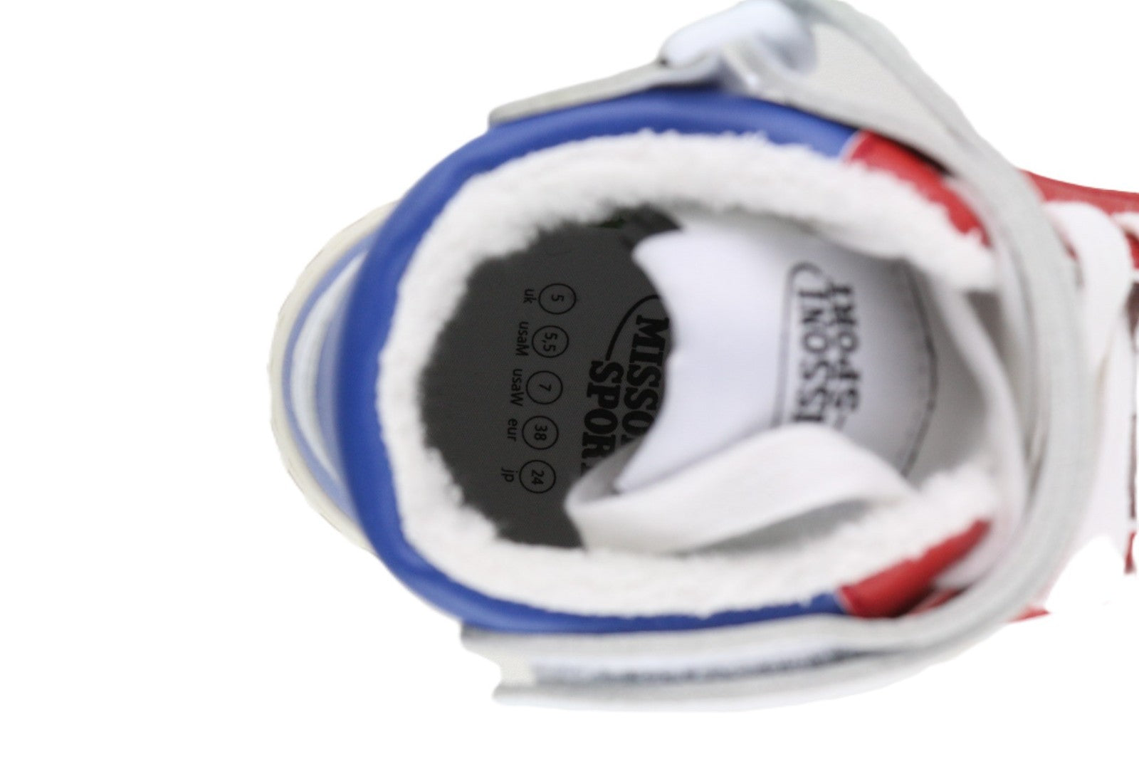 ACBC X MISSONI SHMIBNH unisex sportbačiai su aukštais krepšeliais, 38 dydžio, su paminkštintu pamušalu ir lietimui jautriu dirželiu. 