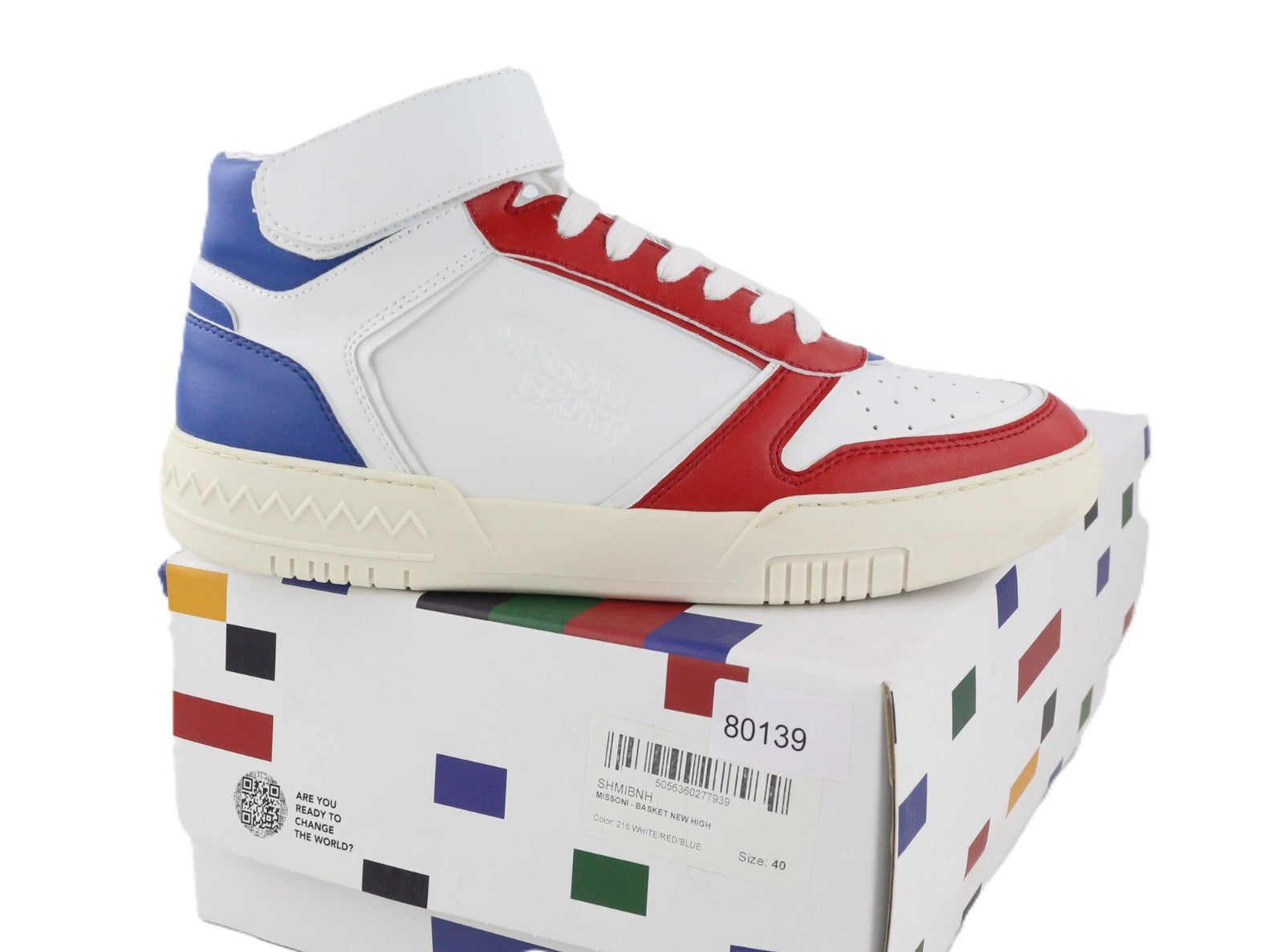 ACBC X MISSONI SHMIBNH unisex sportbačiai su aukštais krepšeliais, EU40, užsegimas pamušalu 