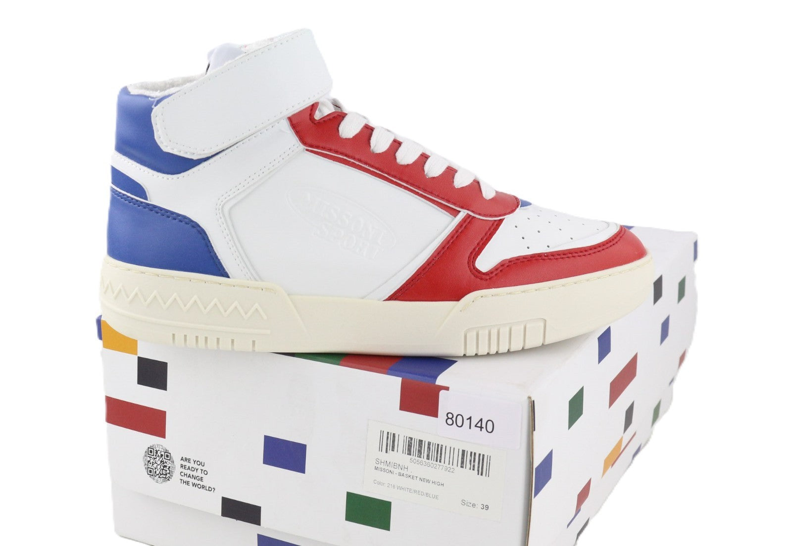 ACBC X MISSONI SHMIBNH unisex sportbačiai su aukštais krepšeliais, EU39, sportinio stiliaus, su pamušalu. 