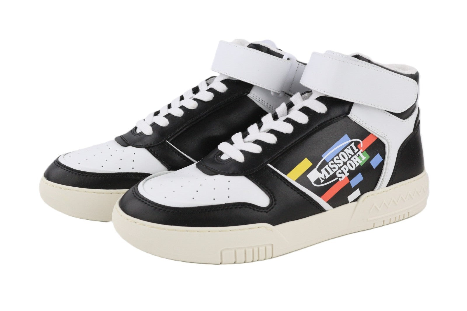 ACBC X MISSONI SHMIBNH unisex sportbačiai su aukštais krepšeliais ir užsegimu logotipu EU41 