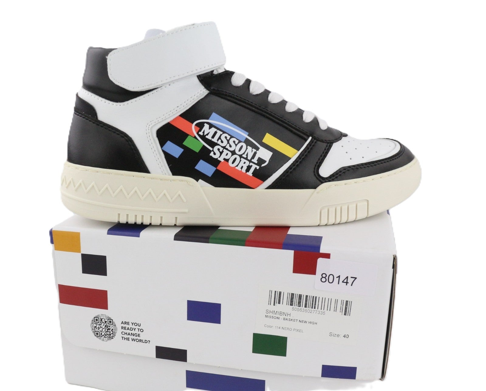 ACBC X MISSONI SHMIBNH unisex sportbačiai su aukštais krepšeliais, EU40, su pamušalu ir dviejų spalvų 