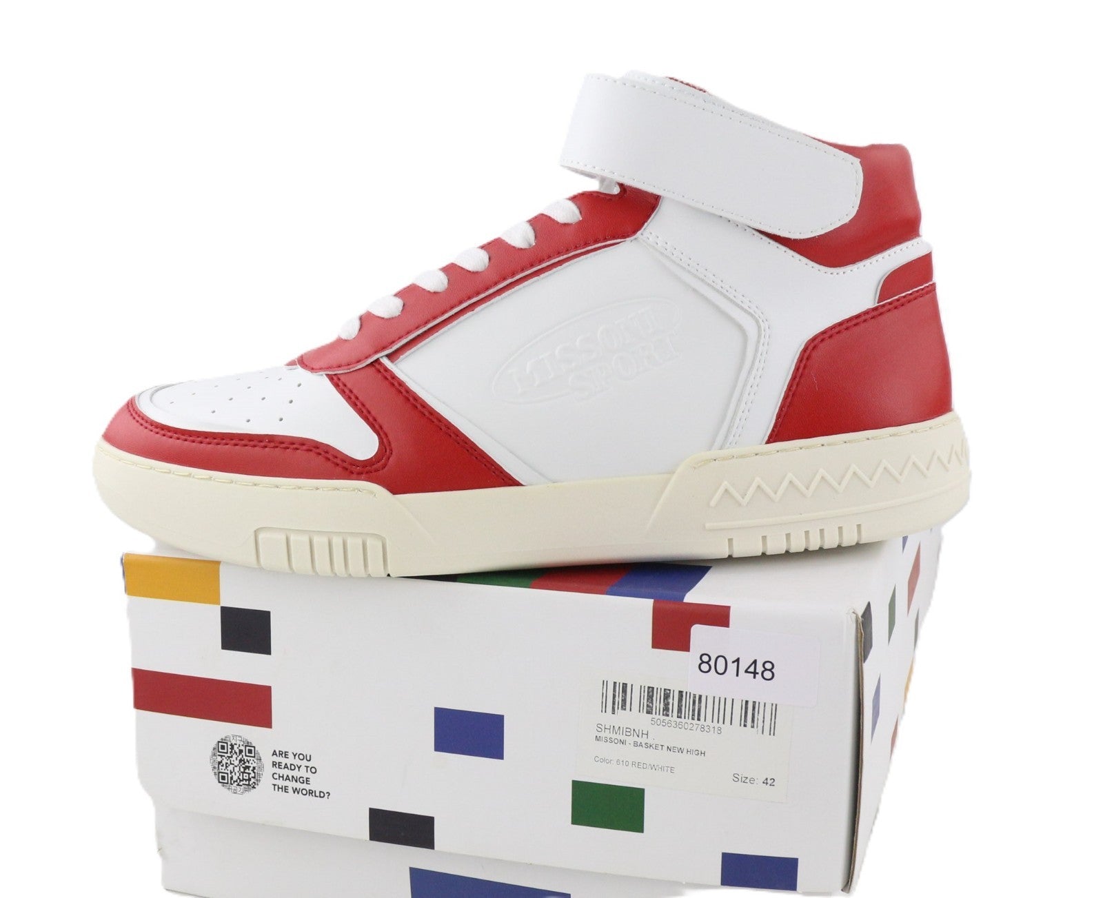 ACBC X MISSONI SHMIBNH unisex sportbačiai su aukštais krepšeliais, EU42, su logotipu ir audinio vidumi. 