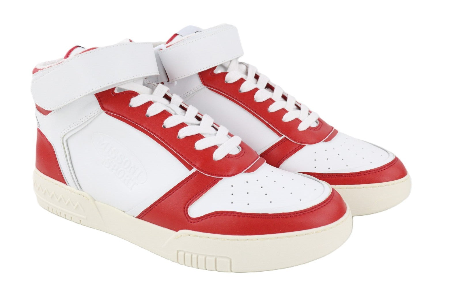 ACBC X MISSONI SHMIBNH Unisex sportbačiai su aukštais krepšeliais, 43 dydžio, balti, apvaliu priekiu. 