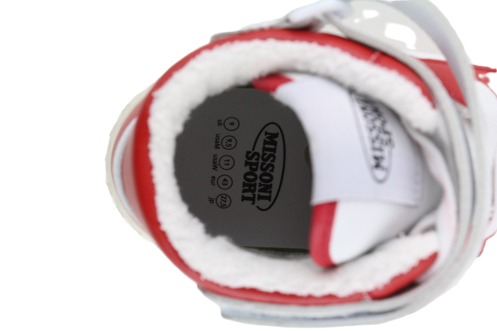 ACBC X MISSONI SHMIBNH Unisex sportbačiai su aukštais krepšeliais, 43 dydžio, balti, apvaliu priekiu. 