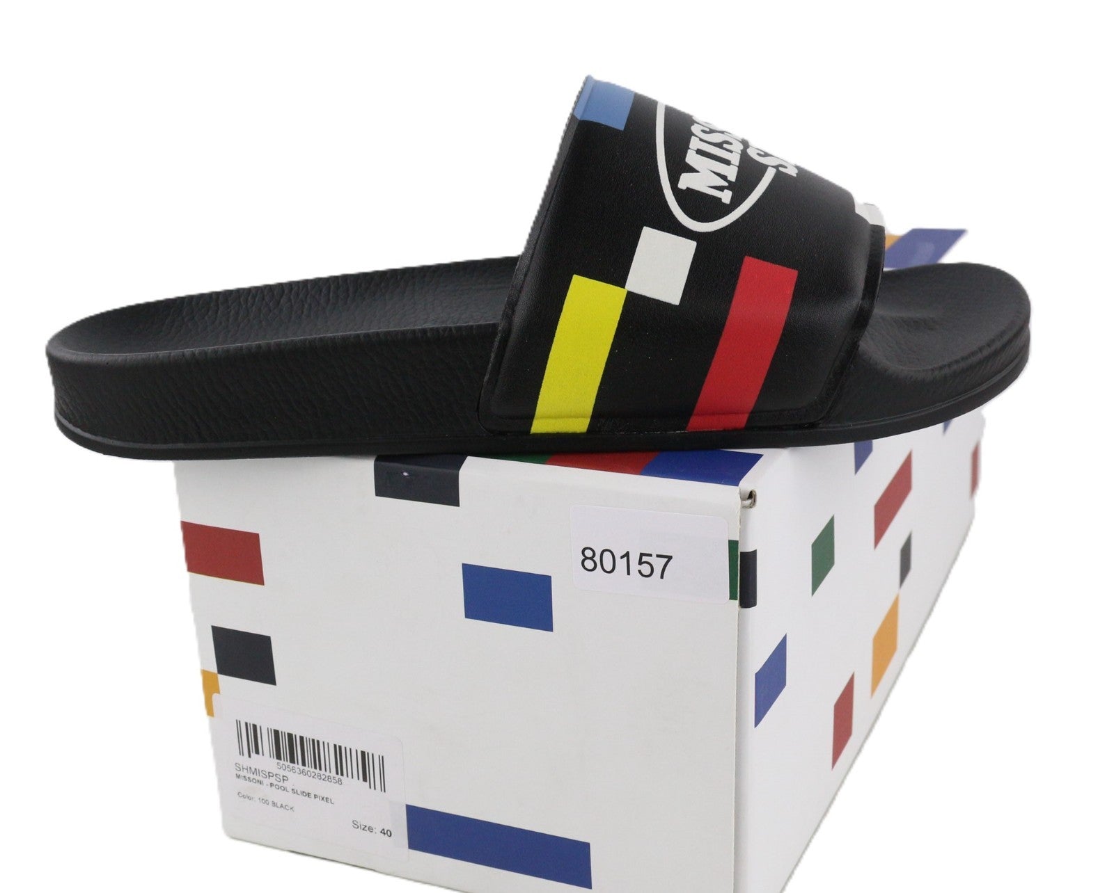 ACBC X MISSONI SHMISPSP „Pixel“ baseino šlepetės unisex basutės, 40 dydžio, margintos, didelės išvaizdos 