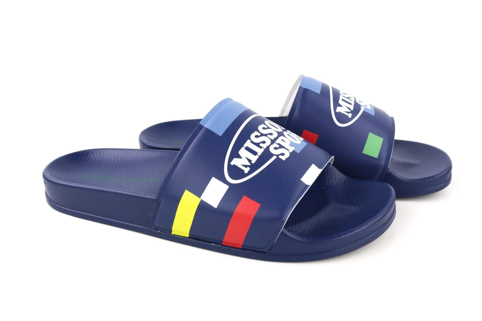 ACBC X MISSONI SHMISPSP „Pixel Pool Slide“ unisex basutės, 43 dydžio, mėlynas guminis padas 