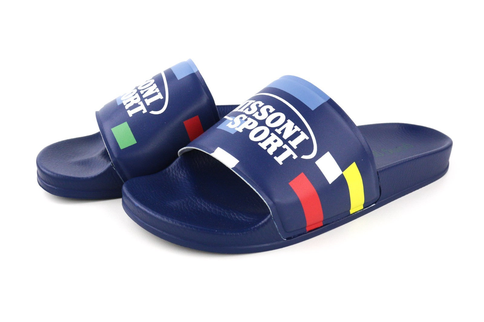 ACBC X MISSONI SHMISPSP „Pixel Pool Slide“ unisex basutės, 43 dydžio, mėlynas guminis padas 