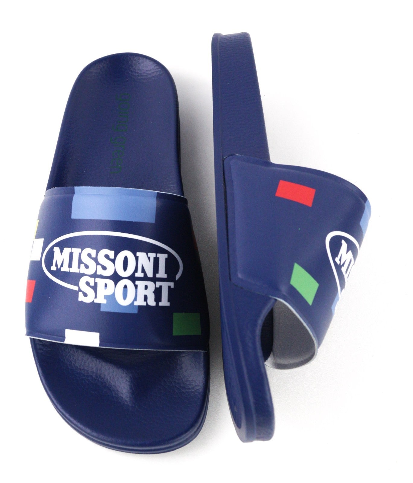 ACBC X MISSONI SHMISPSP „Pixel Pool Slide“ unisex basutės, 43 dydžio, mėlynas guminis padas 