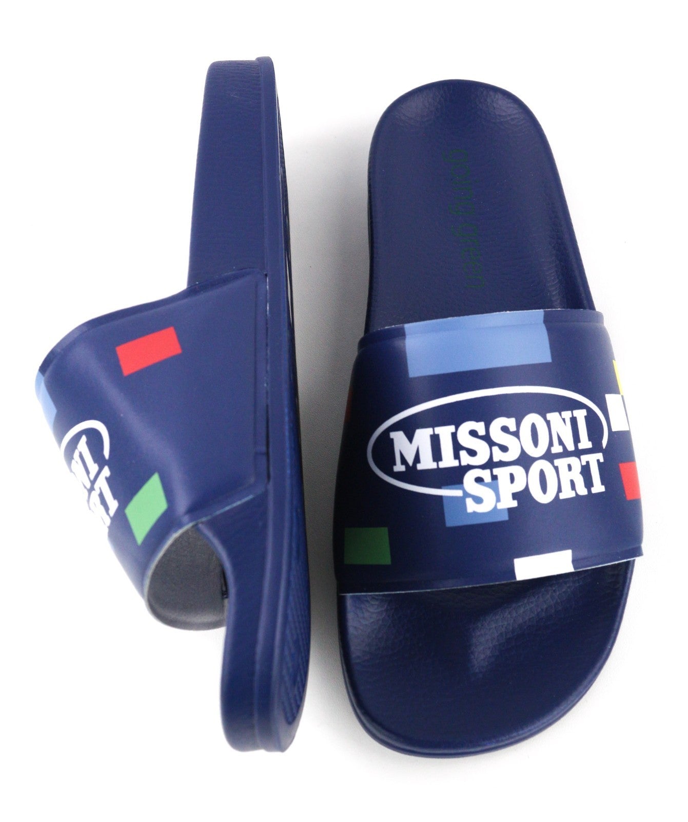 ACBC X MISSONI SHMISPSP „Pixel Pool Slide“ unisex basutės, 43 dydžio, mėlynas guminis padas 