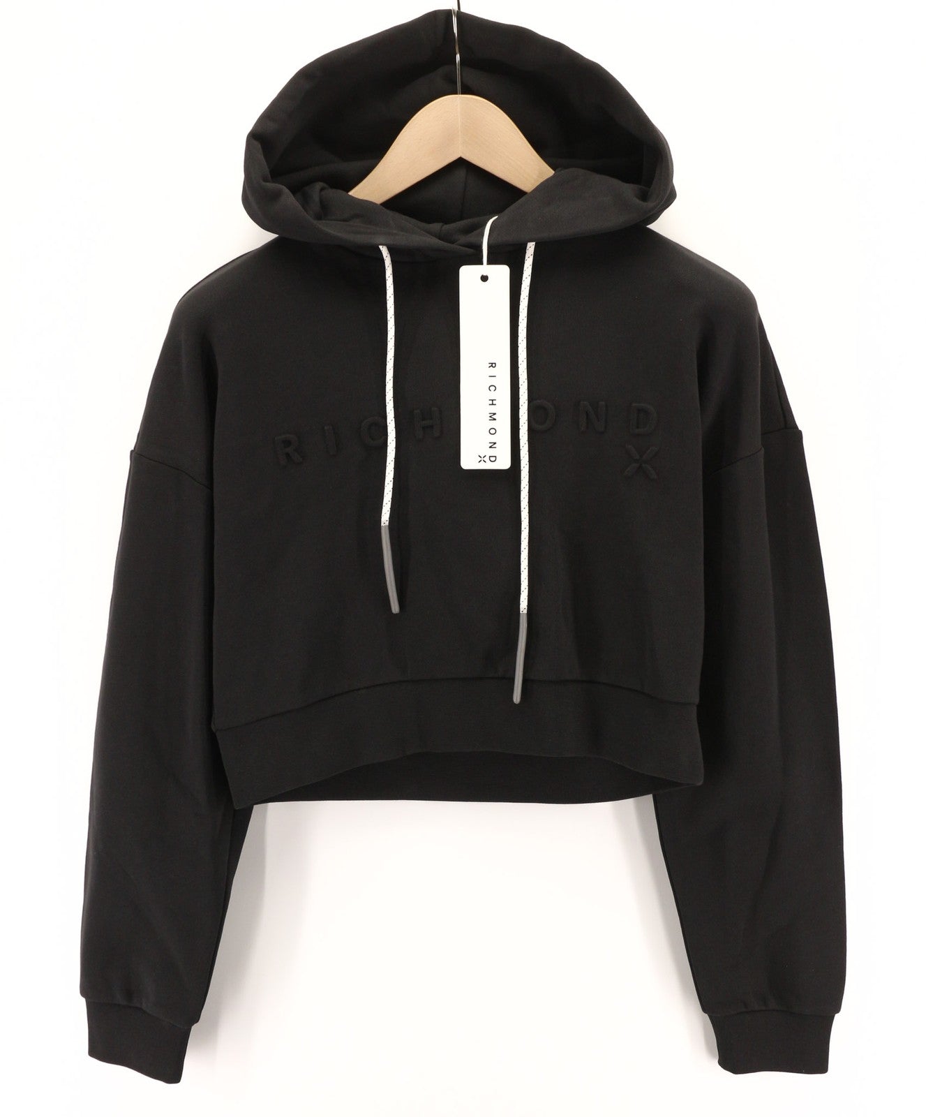 RICHMOND X Women's Sweatshirt S Hoodie Pullover Black Round Neck Long Sleeve